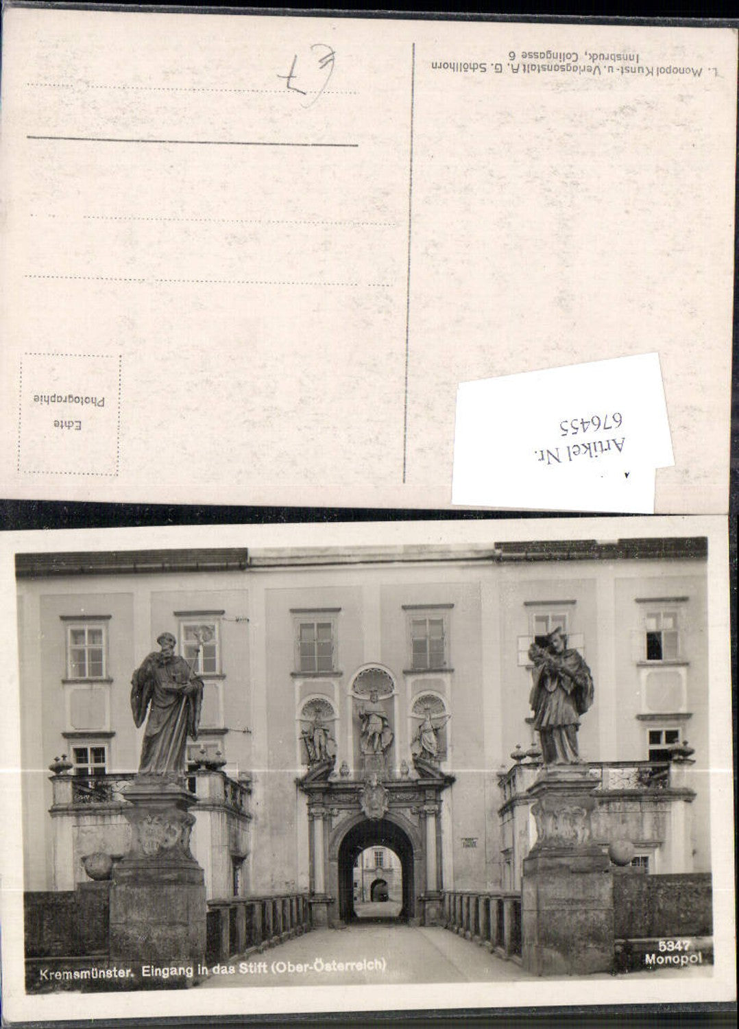 676455,Kremsmünster Eingang Stift