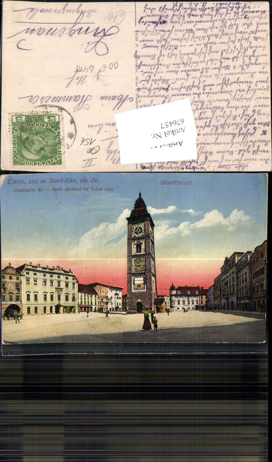 676457,Enns Stadtplatz Stadt Turm