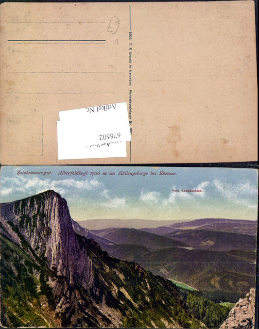 676502,Alberfeldkogl Höllengebirge Ebensee am Traunsee pub Brandt 990