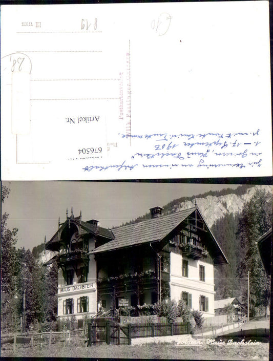 676504,seltene Foto-AK Goisern Haus Pension Dachstein