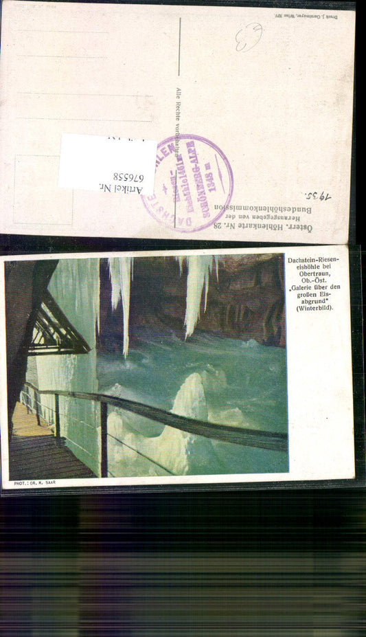 676558,Dachstein Rieseneishöhle Obertraun Höhlenkarte 28