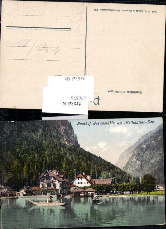 676576,Gasthaus Gosaumühle am Hallstättersee Gosau Hallstatt pub Brandt 563