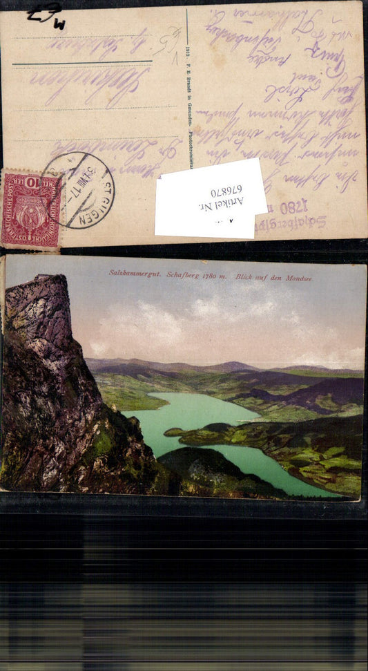 676870,Mondsee Schafberg Salzkammergut pub Brandt 1254