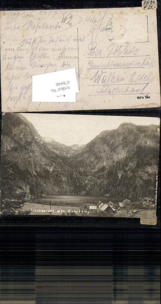 676946,tolle Foto-AK Gleinkersee bei Windischgarsten Spital am Pyhrn pub Hochreiter