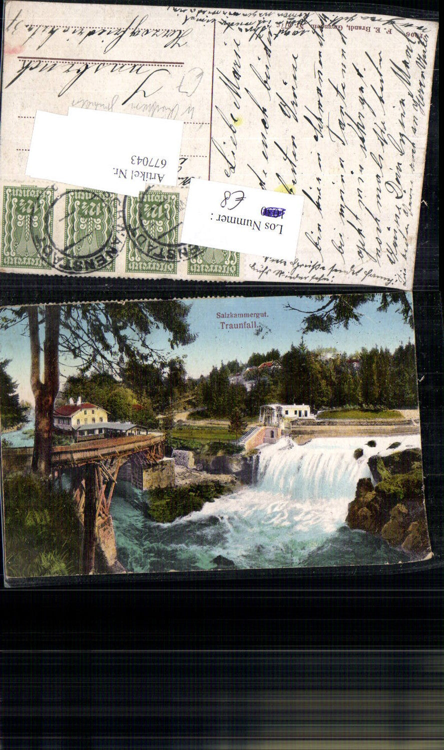 677043,Traunfall bei Roitham Gmunden Brücke