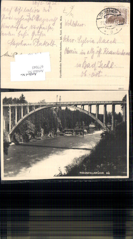 677045,Traunfall bei Roitham Gmunden Brücke