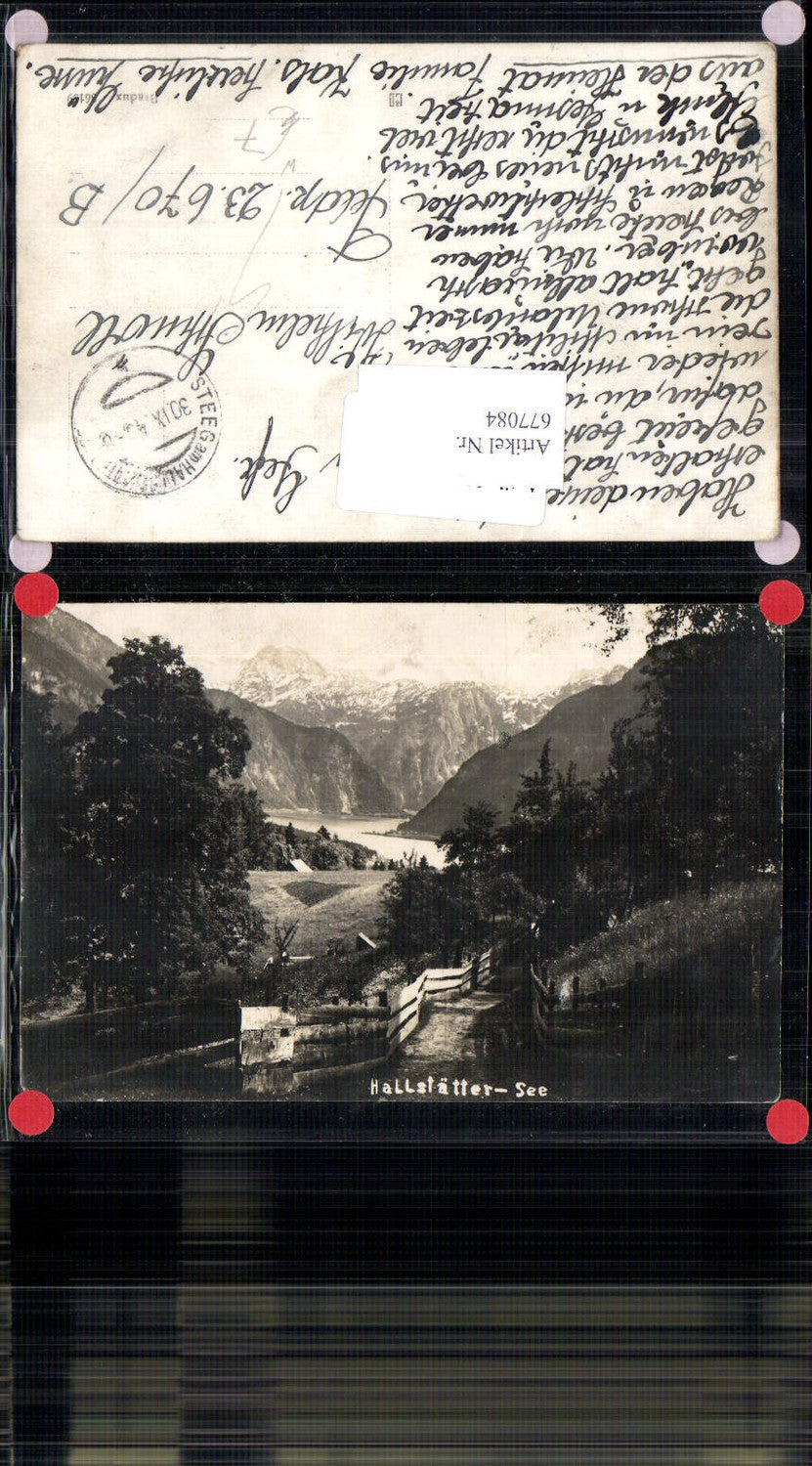 677084,Hallstatt am Hallstättersee Detailansicht Feldpost Steeg
