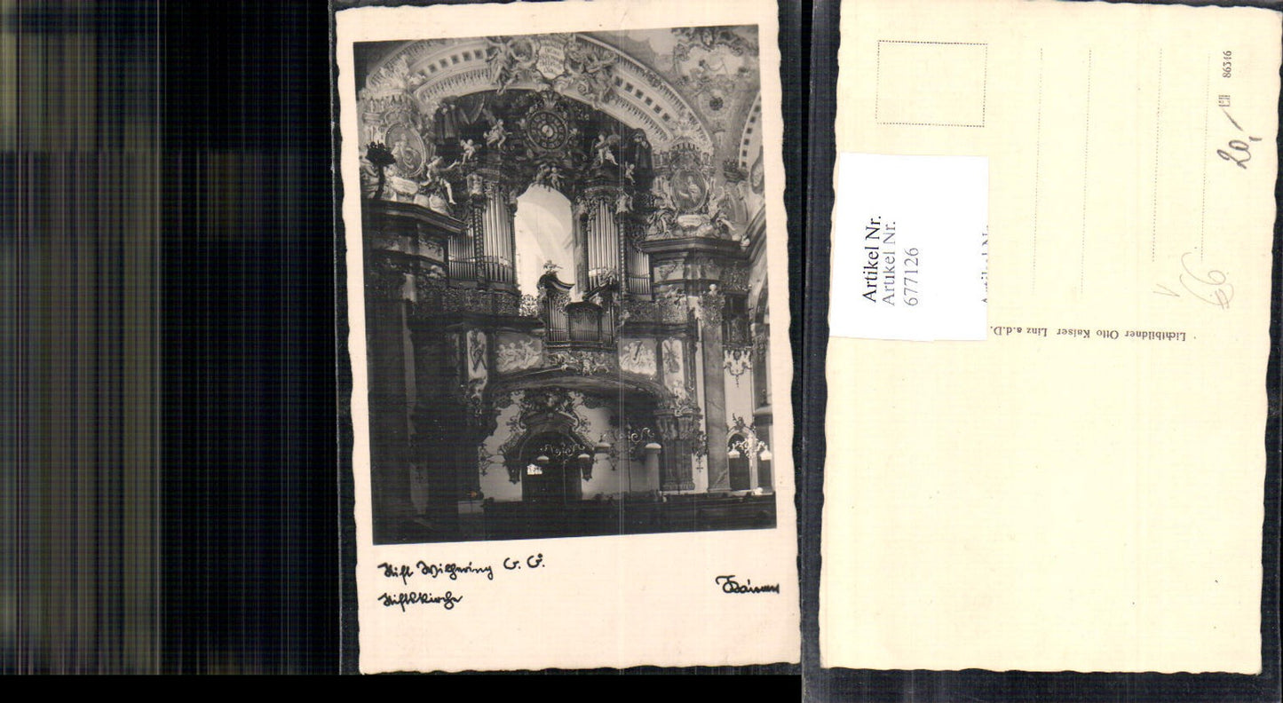 677126,Stift Wilhering Kirche Orgel pub Kaiser Otto