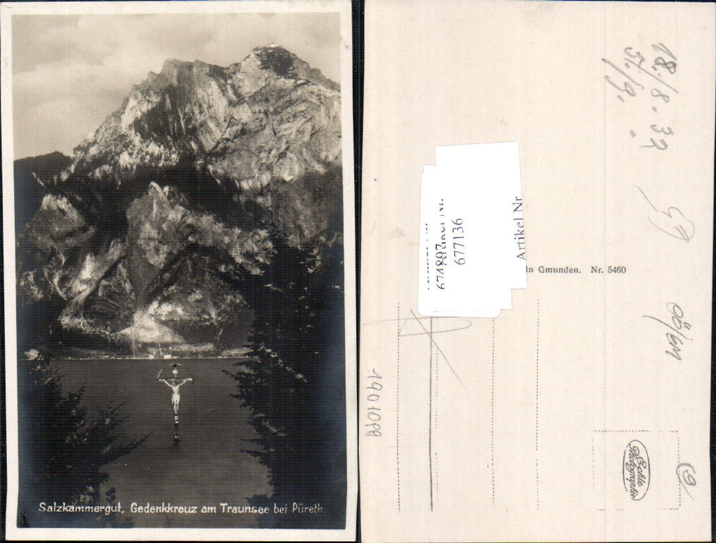 677136,Gedenkkreuz Kreuz am Traunsee Püreth