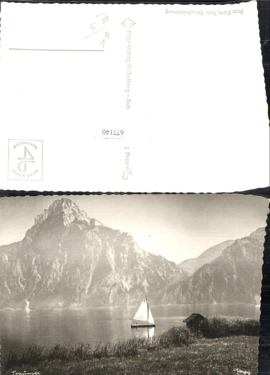677140,Fotokunst Verlag Popp Glatz Traunsee Gmunden Ebensee Boot Segelboot