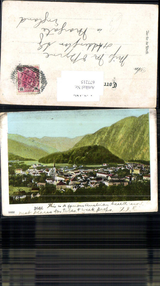 677215,Bad Ischl Lithographie 1902