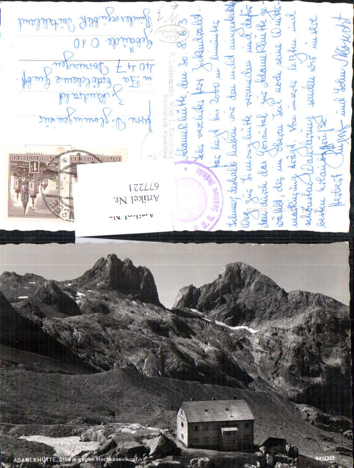 677221,Adamekhütte b. Gosau
