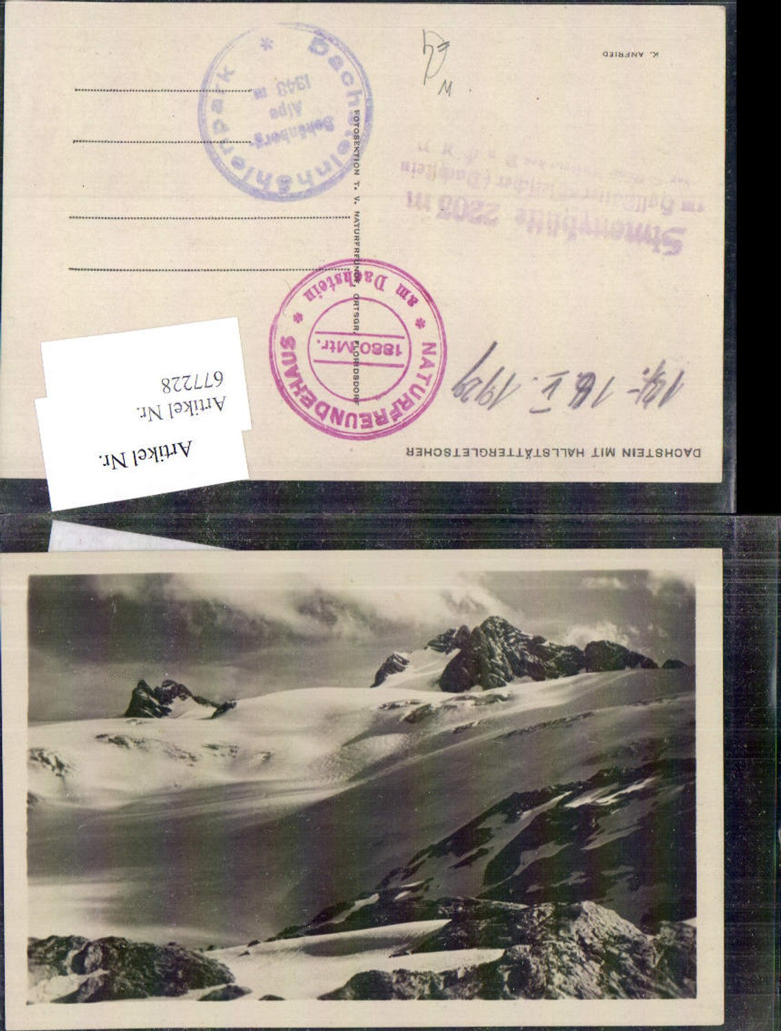 677228,Dachstein m. hallstättergletscher Gletscher