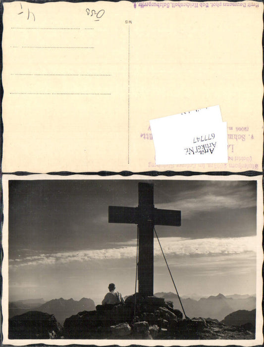 677747 Foto-AK Lofer Unken Gipfelkreuz Kreuz Hinterhorn pub Ernst Baumann