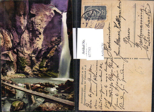 677763 Burggraben Klamm bei Unterach am Attersee Wasserfall pub Brandt 305