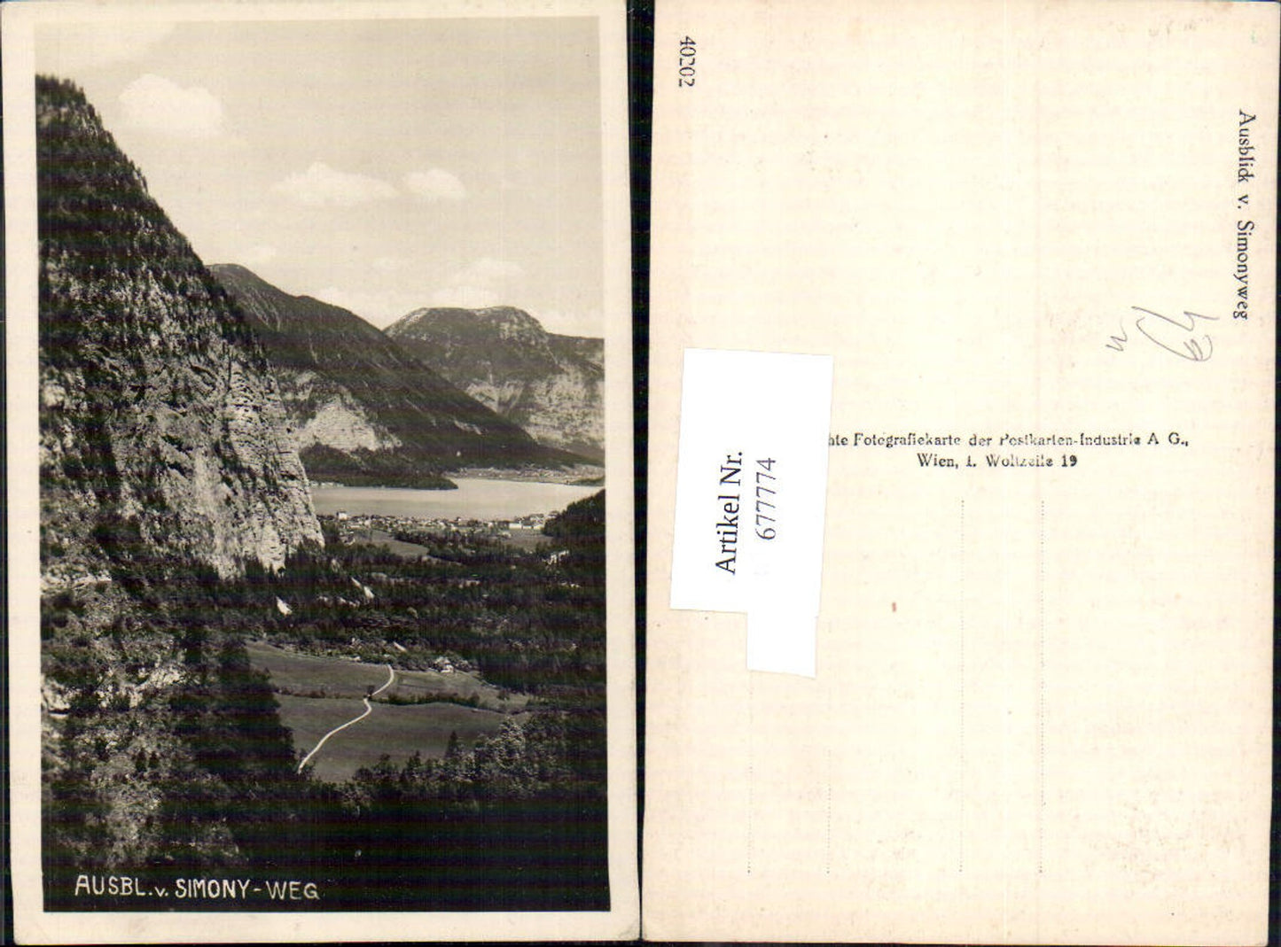 677774 Ausblick v. Simony Weg b. Gosau Hallstatt
