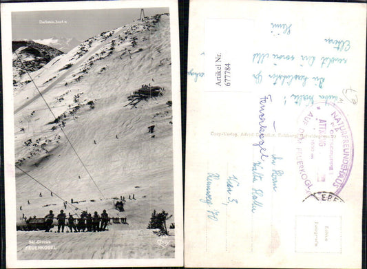 677784 Feuerkogel b. Ebensee Schlepplift Lift Skilift Ski Circus