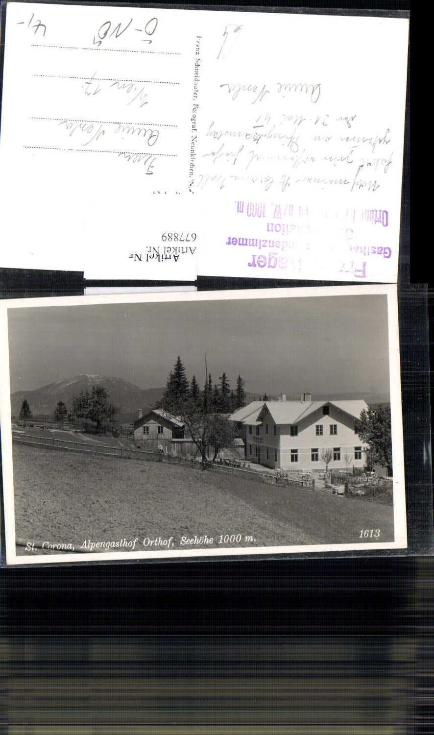 677889 St. Corona am Wechsel near Kirchberg am Wechsel, Orthof