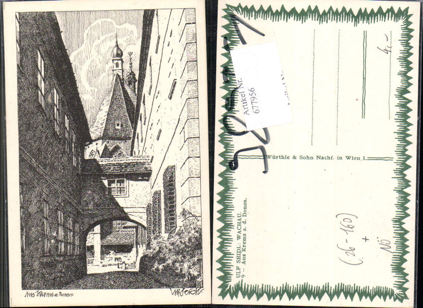 677956 Künstler AK Ulf Seidl Wachau Krems an der Donau