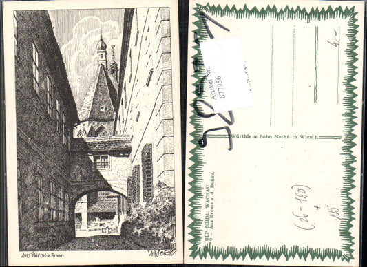 677956 Künstler AK Ulf Seidl Wachau Krems an der Donau