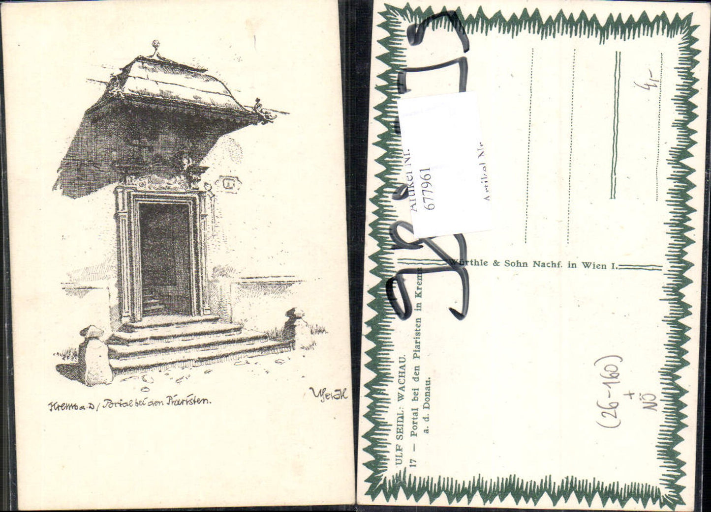 677961 Künstler AK Ulf Seidl Wachau Krems an der Donau Piaristen