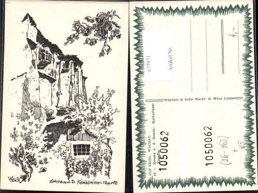 677971 Künstler AK Ulf Seidl Wachau Krems an der Donau Katharinen Kapelle