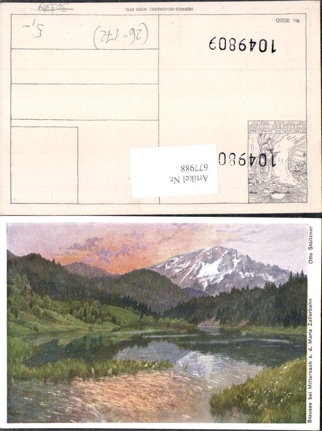 677988 Künstler AK Otto Stoitzner Mitterbach an d. Mariazellerbahn