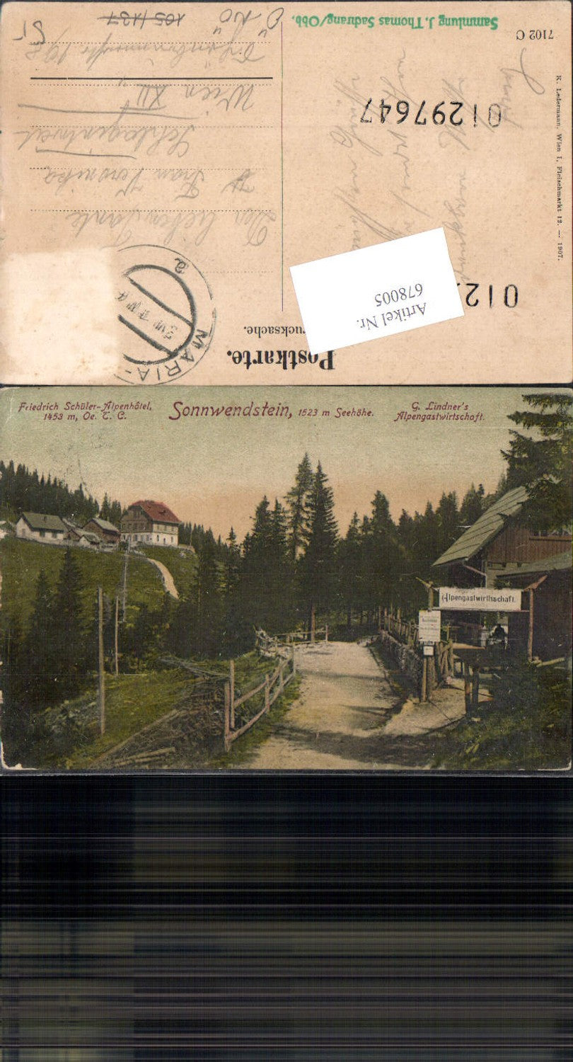 678005 Sonnwendstein Maria Schutz am Semmering Gasthaus Lindner Friedrich Schüler Hotel