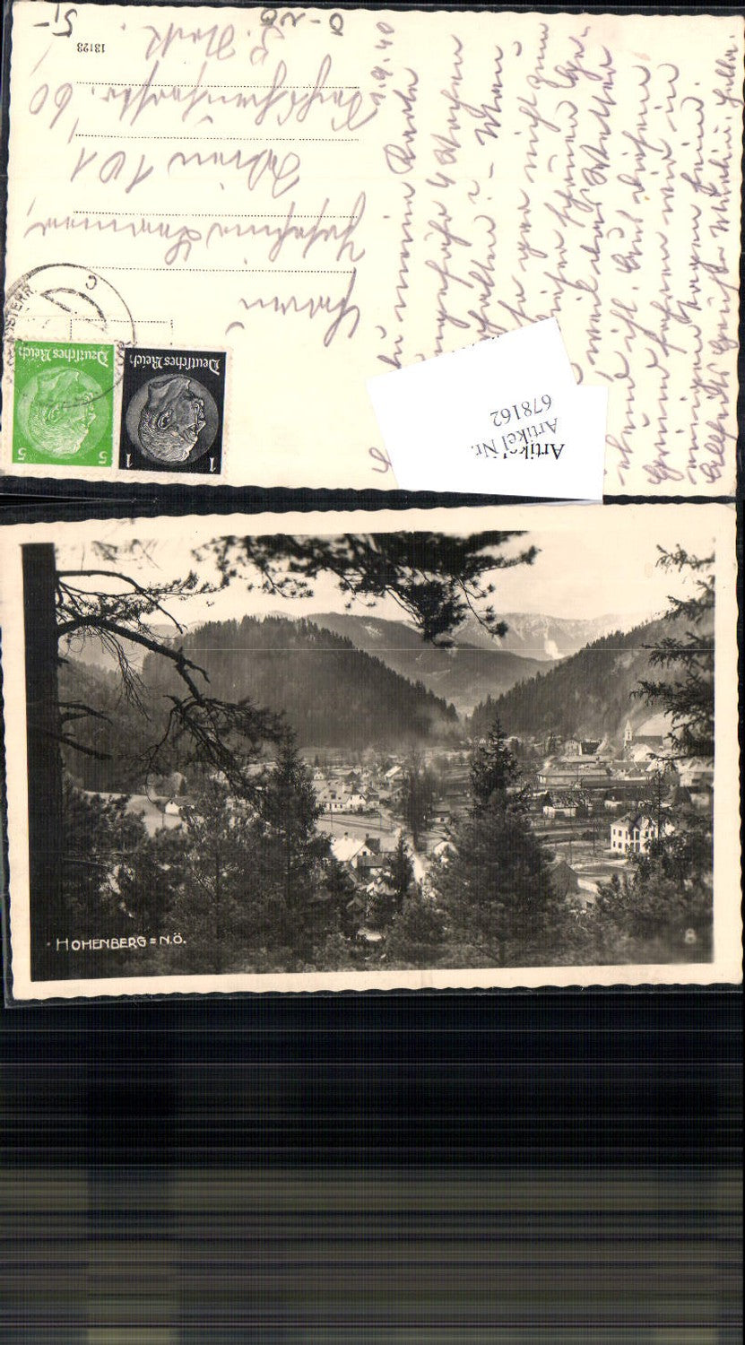 678162 Foto-AK Hohenberg 1940