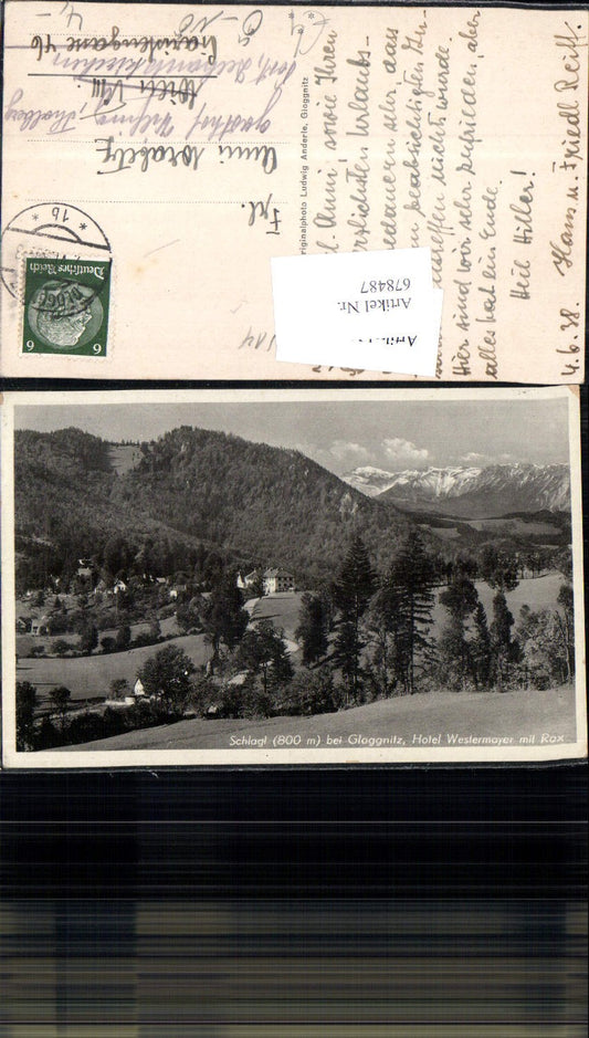 678487 Schlagl near Gloggnitz Hotel Westermayer m. Rax