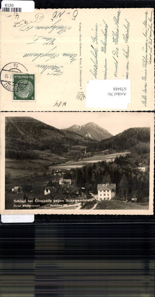 678488 Schlagl near Gloggnitz Hotel Westermayer m. Rax