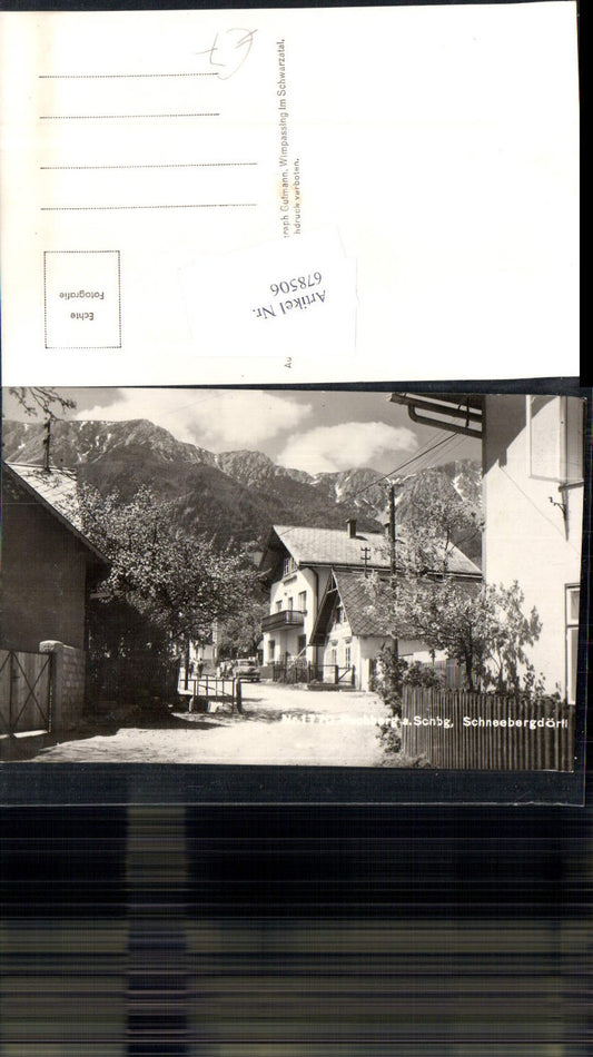 678506 Photo postcard Puchberg am Schneeberg Schneebergdörfl vintage car