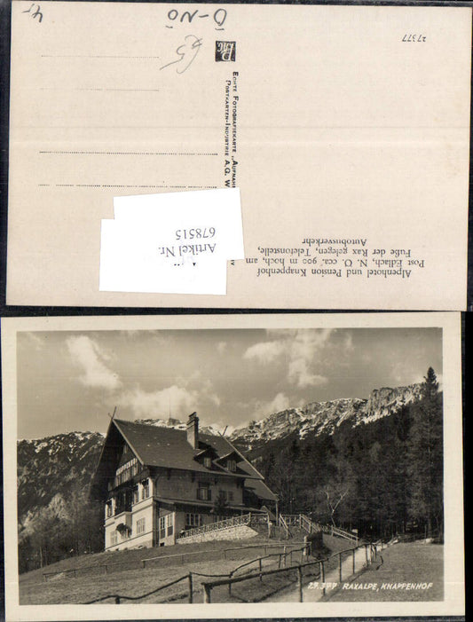 678515 Rax Raxalpe Knappenhof Edlach Reichenau an der Rax