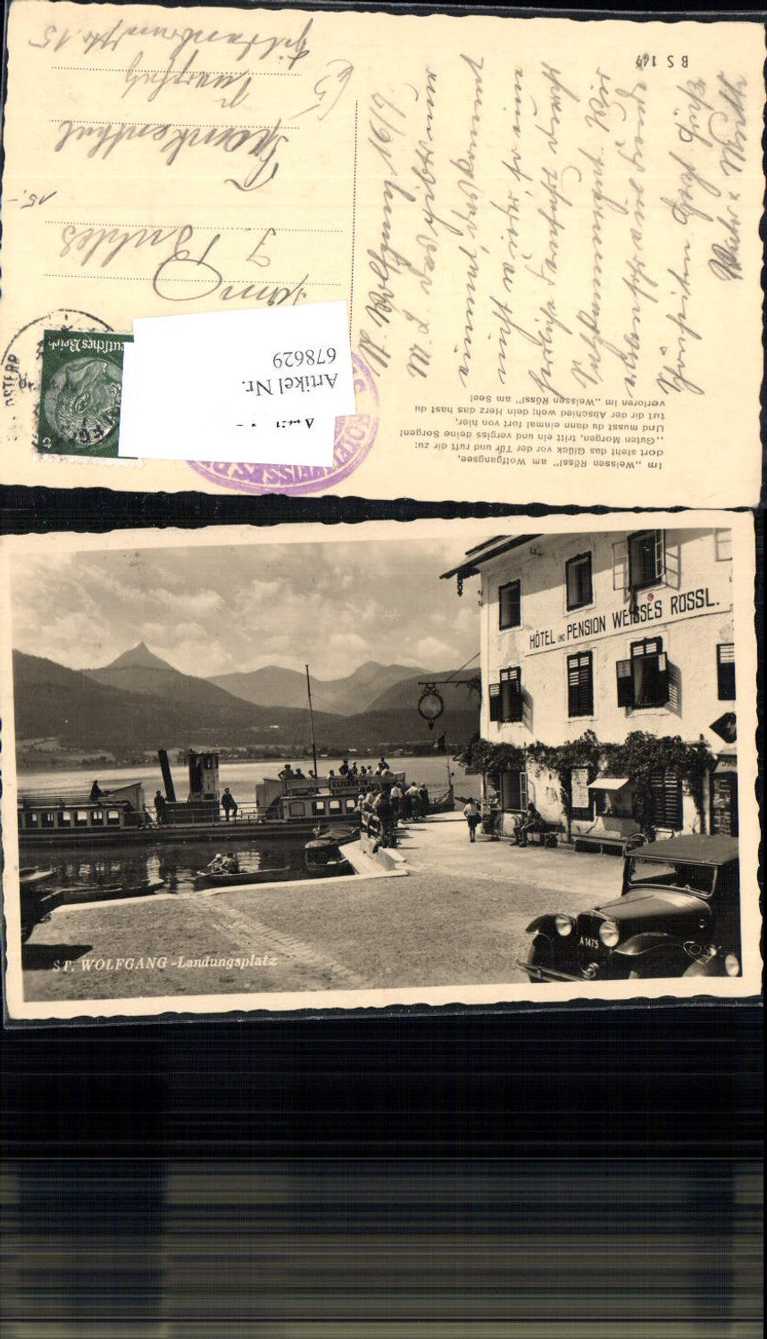 St. Wolfgang am Wolfgangsee Dampfer Elisabeth Weisses Rössl Platz Oldtimer