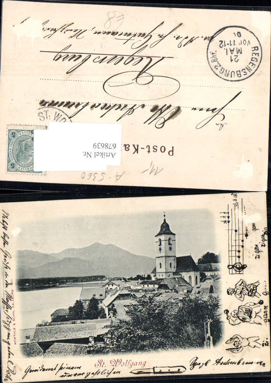 678639 St. Wolfgang am Wolfgangsee um 1900 Stp. Regensburg