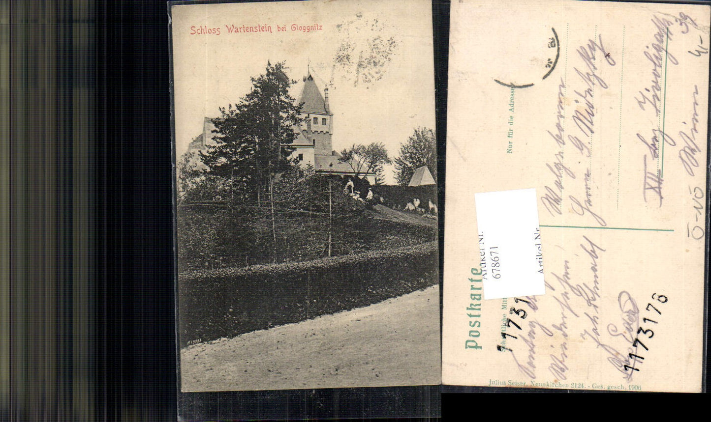 678671 Wartenstein Castle near Gloggnitz 1906