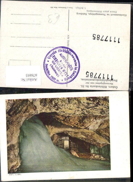 678693 Höhlenkarte 55 Eisriesenwelt Werfen