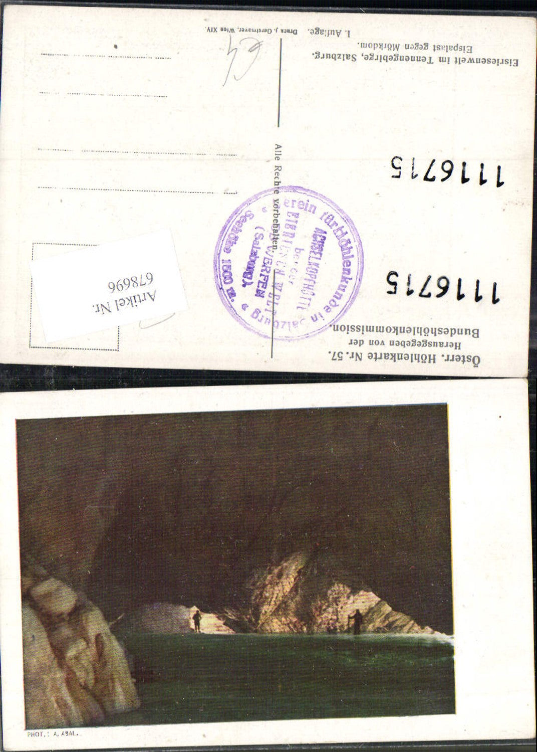 678696 Höhlenkarte 57 Eisriesenwelt Werfen