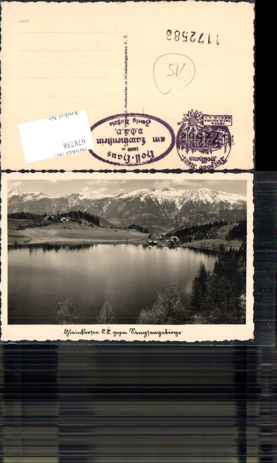 678738 Gleinkersee b. Spital am Pyhrn Windischgarsten pub Hochreiter