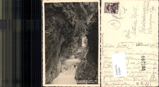 678809 Burggrabenklamm b. Attersee Unterach pub Brandt