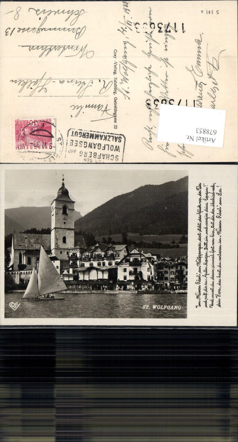 678853 St. Wolfgang am Wofgangsee Segelboot Weisses Rössl
