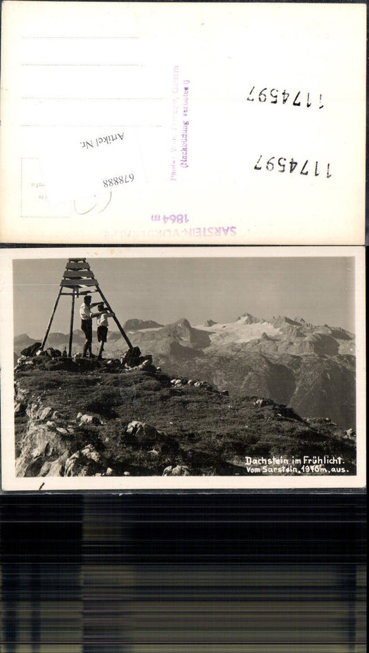 678888 Dachstein v. Sarstein b. Goisern Vater Sohn Gipfel