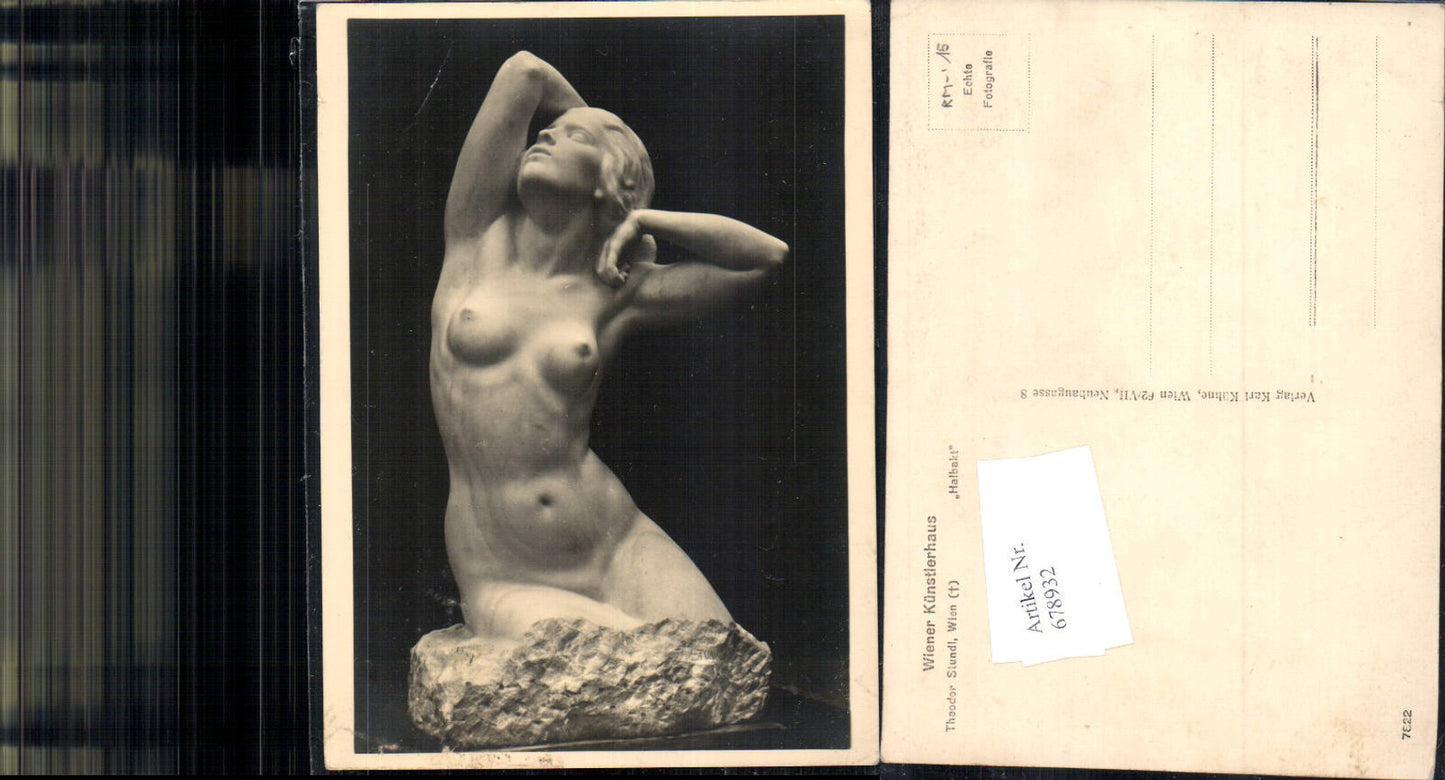 678932 Artist AK Vienna Künstlerhaus 7822 Theodor Stundl Semi-nude Nude Erotica