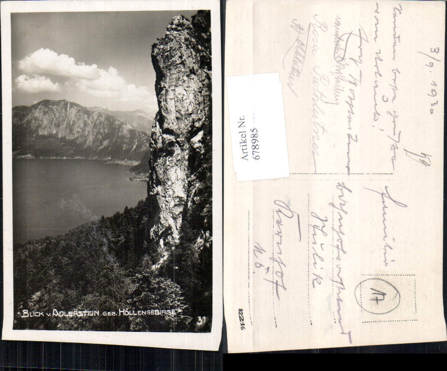 678985 Adlerstein bei Ebensee nach Kernhof Lilienfeld