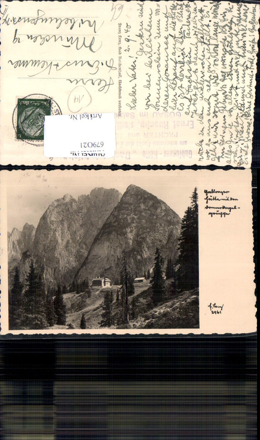 679021 Gablonzerhütte bei Gosau Gosaukamm Dachstein