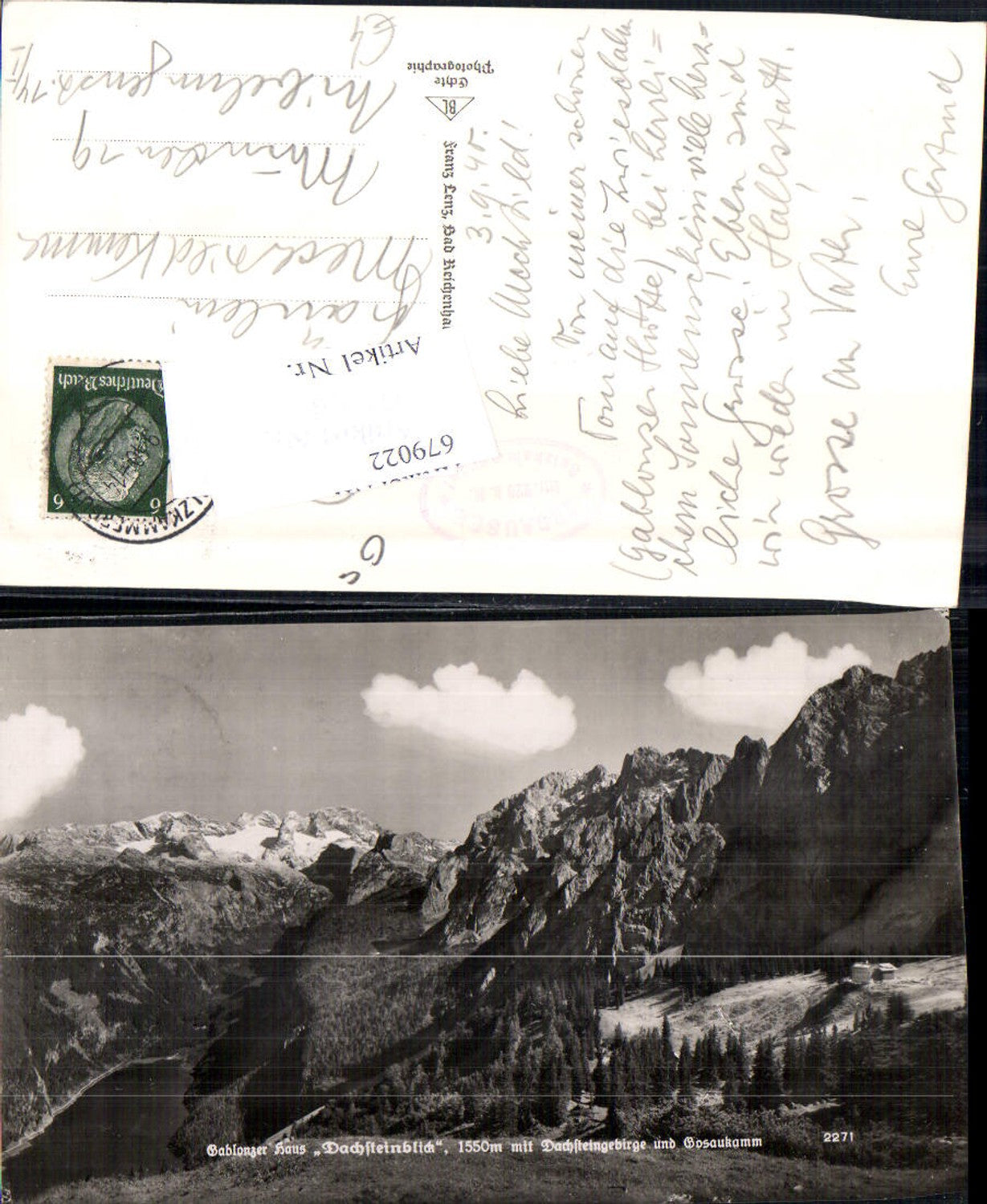 679022 Gablonzerhütte bei Gosau Gosaukamm Dachstein