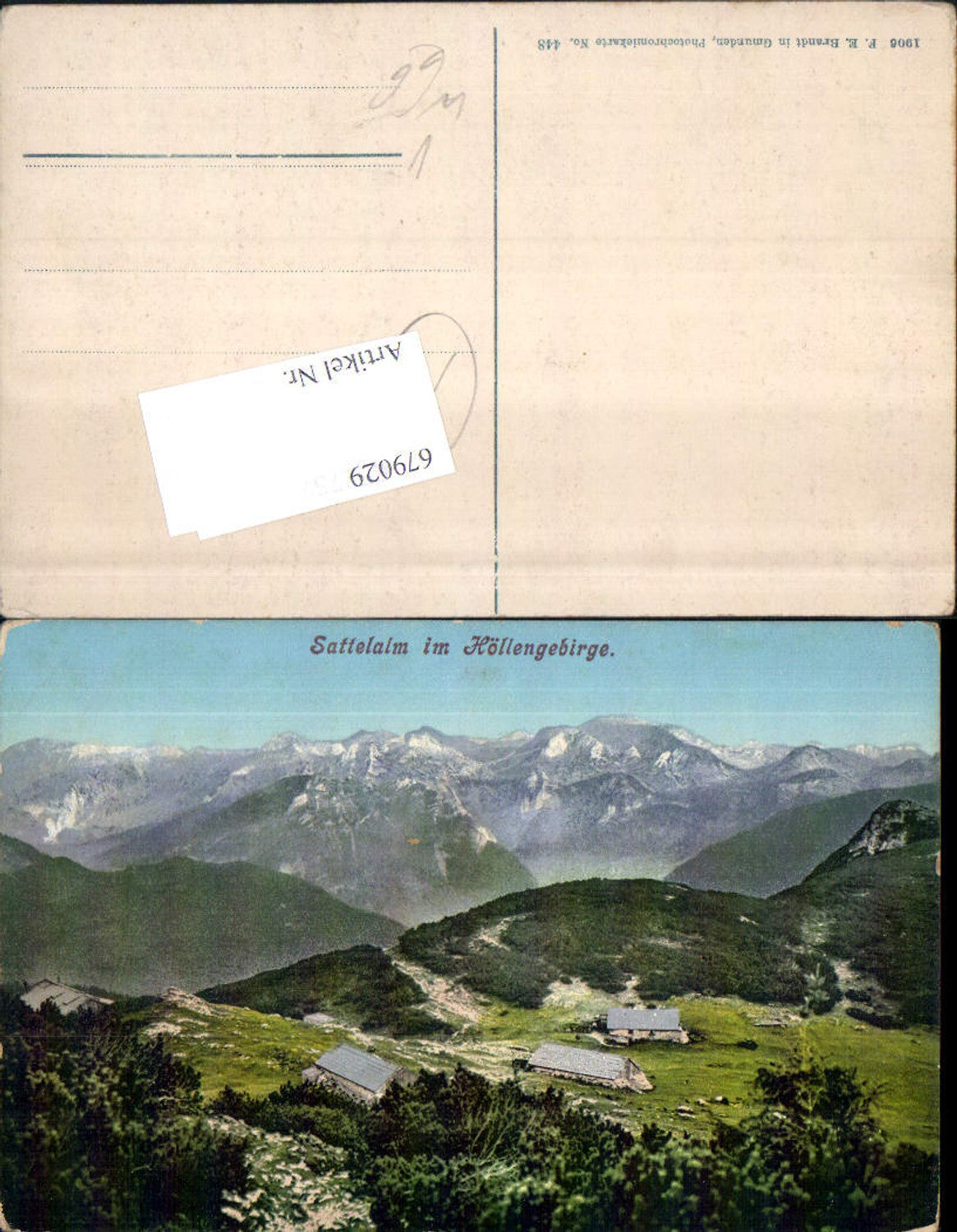 679029 Sattelalm im Höllengebirge b. Ebensee am Traunsee pub Brandt 448