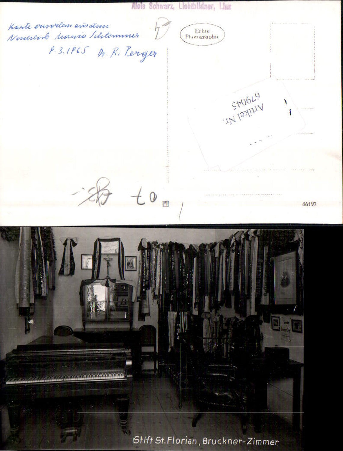 679045 St. Florian Stift Bruckner Zimmer Klavier Musik Flügel