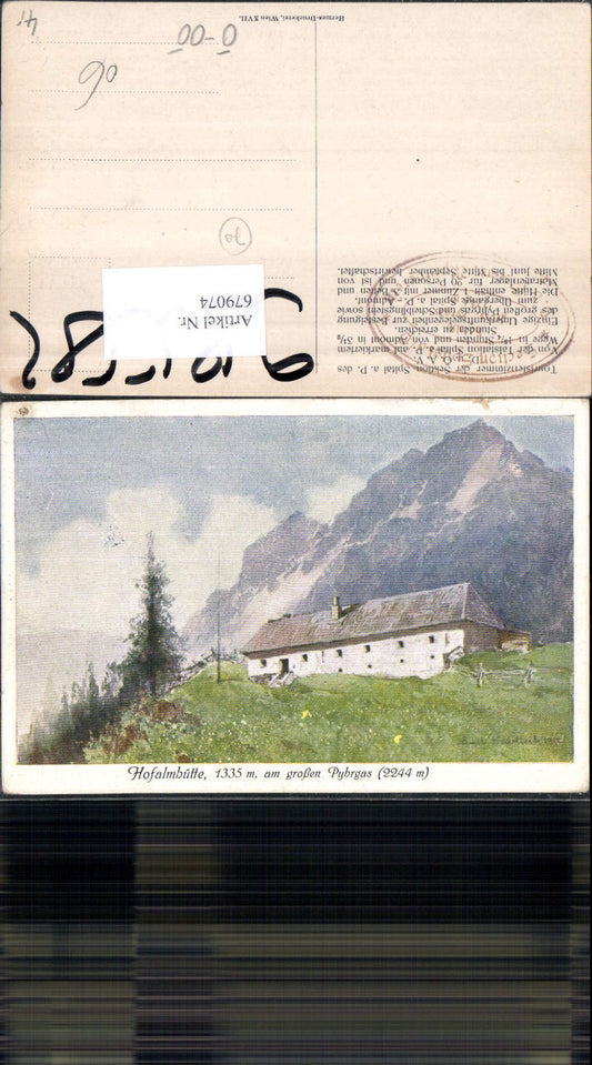 Künstler AK Ernst Havlicek Hofalmhütte am Pyhrgas Spital am Pyhrn Windischgarsten