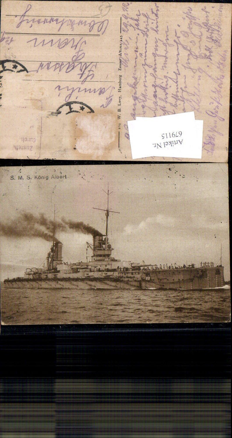 679115 S. M. S. König Albert Kriegsschiff Kriegsmarine Marine